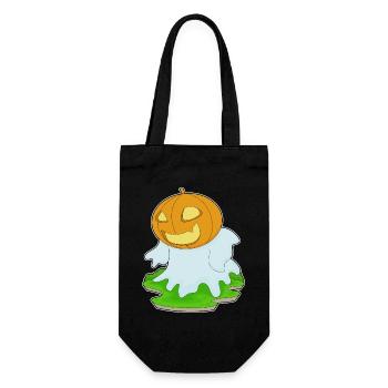 Citrouille fantôme d’Halloween - Sac à bouteille - noir - Devant