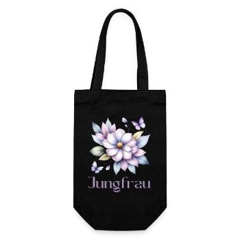 Elegantes Jungfrau Sternzeichen Aquarell Geschenk - Geschenkbeutel für Flaschen - Schwarz - Vorne