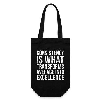 consistency is what transforms average excellence - Sac à bouteille - noir - Devant