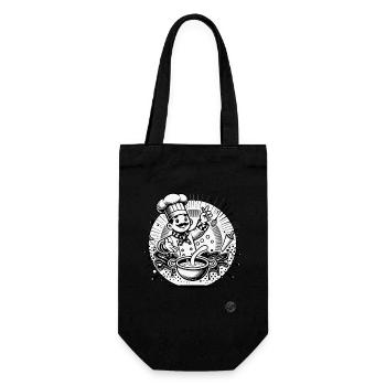 Le Chef - le chef en cuisine - Sac à bouteille - noir - Devant