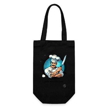 Cuisiner avec le chef-chef - Sac à bouteille - noir - Devant