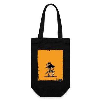 Samurai Style Warrior Silhouette - Gift Bag for Bottles - black - Front