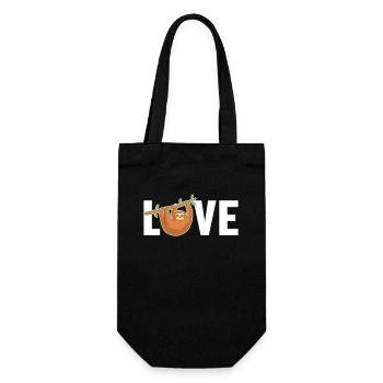 Love Folivora Brown-Throated Pilosa Lover Sloth - Gift Bag for Bottles - black - Front