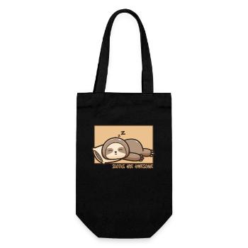 Sloth Doodle Chinese Hanzi Folivora - Gift Bag for Bottles - black - Front