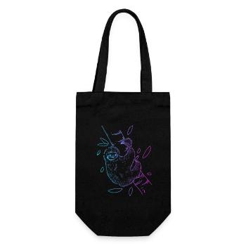 Brown-Throated Pilosa Folivora Lover Sloth - Gift Bag for Bottles - black - Front