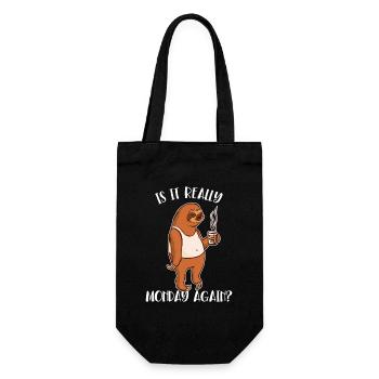 Is It Really Monday Again Brown-Throated Pilosa - Gift Bag for Bottles - black - Front