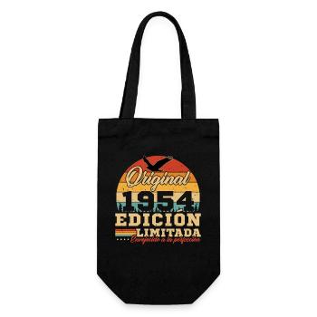 Vinatge 1954 Birthday Gift - Gift Bag for Bottles - black - Front