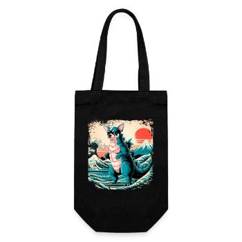 Funny Monster Chihuahua Dogzilla Anime Manga Japan - Gift Bag for Bottles - black - Front
