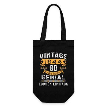 Vinatge 1944 80 Jahre altes Geburtstagsgeschenk - Geschenkbeutel für Flaschen - Schwarz - Vorne