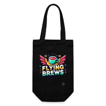 Café volant avec des ailes pour les amateurs de café - Sac à bouteille - noir - Devant