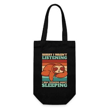 Was Thinking About Sleeping Pilosa Folivora Lover - Gift Bag for Bottles - black - Front