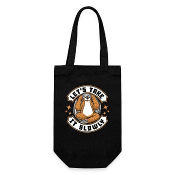 Let's Take It Slowly Pilosa Folivora - Gift Bag for Bottles - black - Front