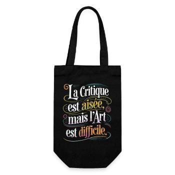 La critique est aisée, mais l'art est difficile - Sac à bouteille - noir - Devant