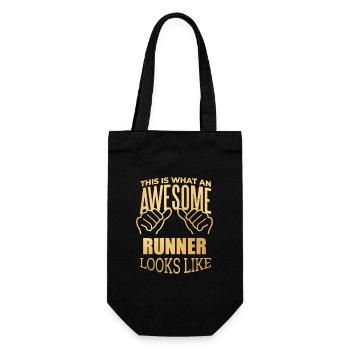 Running - Gift Bag for Bottles - black - Front