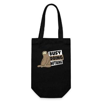 Busy Doing Nothing Brown-Throated Pilosa Folivora - Gift Bag for Bottles - black - Front