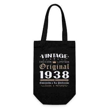 Cadeau d'anniversaire Vinatge 1938 - Sac à bouteille - noir - Devant