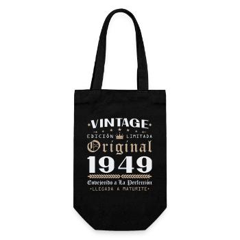 Vinatge 1949 Geburtstagsgeschenk - Geschenkbeutel für Flaschen - Schwarz - Vorne