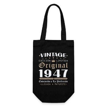 Cadeau d'anniversaire Vinatge 1947 - Sac à bouteille - noir - Devant