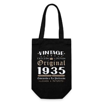 Vinatge 1935 Geburtstagsgeschenk - Geschenkbeutel für Flaschen - Schwarz - Vorne