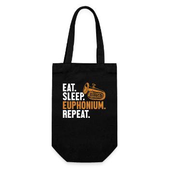 Eat Sleep Euphonium Repeat Euphoniumist - Gift Bag for Bottles - black - Front