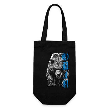 Odin Grizzlybär Nordische Mythologie Norse - Geschenkbeutel für Flaschen - Schwarz - Vorne