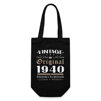 Cadeau d'anniversaire Vinatge 1940 - Sac à bouteille - noir - Devant