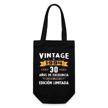 30 Jahre Vinatge 1994 Geburtstagsgeschenk - Geschenkbeutel für Flaschen - Schwarz - Vorne