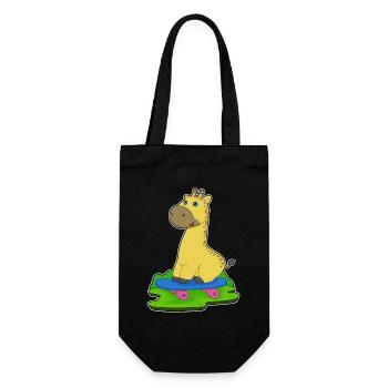 Giraffe Skater Skateboard - Gift Bag for Bottles - black - Front