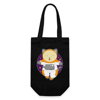 Cat Astronaute Espace - Sac à bouteille - noir - Devant