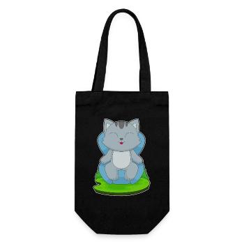 Katze Sessel - Geschenkbeutel für Flaschen - Schwarz - Vorne