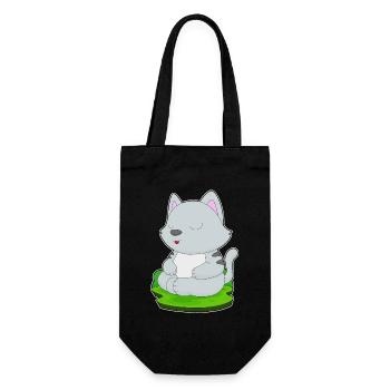 Cat Yoga Fitness Méditation - Sac à bouteille - noir - Devant
