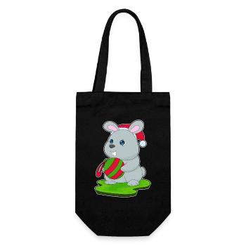 Bunny Christmas Christmas Ball - Gift Bag for Bottles - black - Front