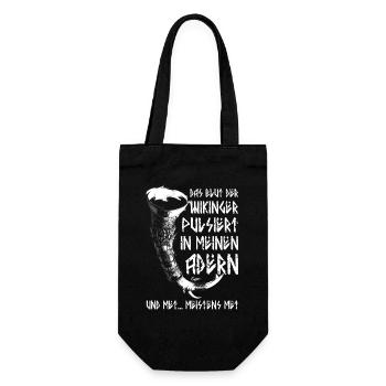Funny Toast Mead Drinking Horn Humor Vikings - Gift Bag for Bottles - black - Front