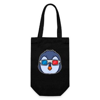 Pingouin Lunettes 3D Cinéma - Sac à bouteille - noir - Devant