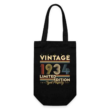 Vinatge 1934 Geburtstagsgeschenk - Geschenkbeutel für Flaschen - Schwarz - Vorne