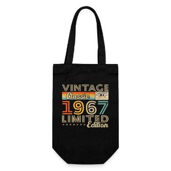 Vinatge 1967 Geburtstagsgeschenk - Geschenkbeutel für Flaschen - Schwarz - Vorne