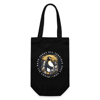 Not All Math Jokes All Terrible Just Sum Penguin - Gift Bag for Bottles - black - Front