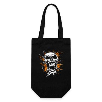 HOU! Costume de crâne de joyeux Halloween - Horreur - Sac à bouteille - noir - Devant