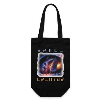 Galactic Alien Artist Canvas - Gift Bag for Bottles - black - Front