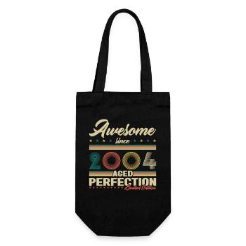 2004 Vintage Retro Geburtstagsgeschenk - Geschenkbeutel für Flaschen - Schwarz - Vorne