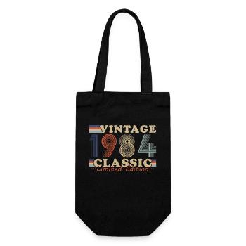 1984 Vintage Retro Geburtstagsgeschenk - Geschenkbeutel für Flaschen - Schwarz - Vorne