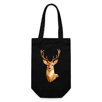 Cerf doré - Sac à bouteille - noir - Devant