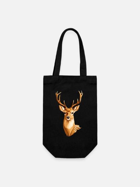 Cerf doré - Sac à bouteille - noir