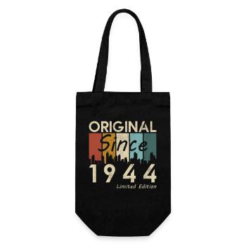 1944 Vintage Retro Geburtstagsgeschenk - Geschenkbeutel für Flaschen - Schwarz - Vorne