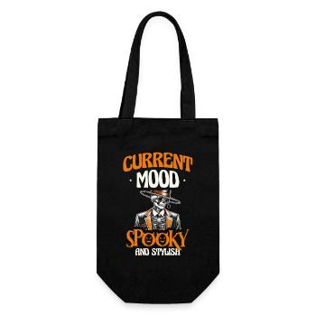 Aktuelle Stimmung Gruselig Und Stilvoll, Halloween - Geschenkbeutel für Flaschen - Schwarz - Vorne