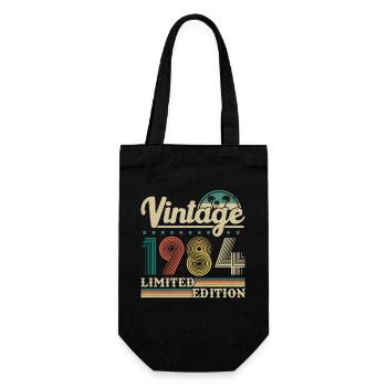 1984 Vintage Retro Geburtstagsgeschenk - Geschenkbeutel für Flaschen - Schwarz - Vorne