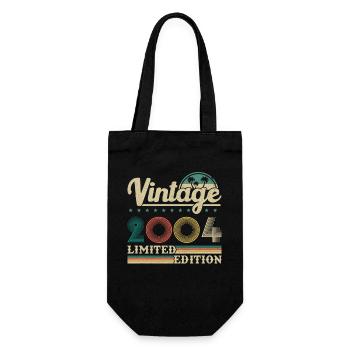 2004 Vintage Retro Geburtstagsgeschenk - Geschenkbeutel für Flaschen - Schwarz - Vorne