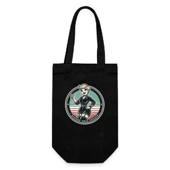 Rau, Nie Glatt Emo Punk Girl - Geschenkbeutel für Flaschen - Schwarz - Vorne