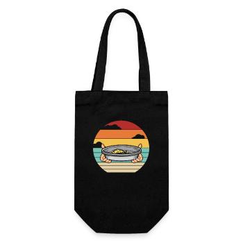 Retro Prospektion Seife Bergbau Bergmann Goldwaschen - Geschenkbeutel für Flaschen - Schwarz - Vorne