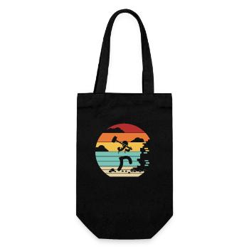 Retro Home Improvement Home Wrecker Experts House - Gift Bag for Bottles - black - Front